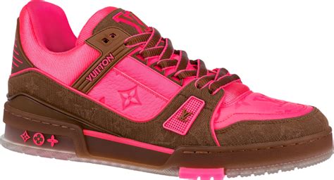 louis vuitton sneakers neon pink|pink louis vuitton trainers.